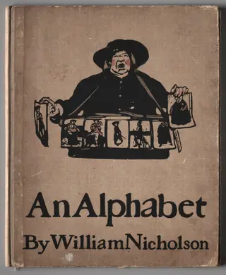 "An Alphabet:" Cover, by William Nicholson, 1897