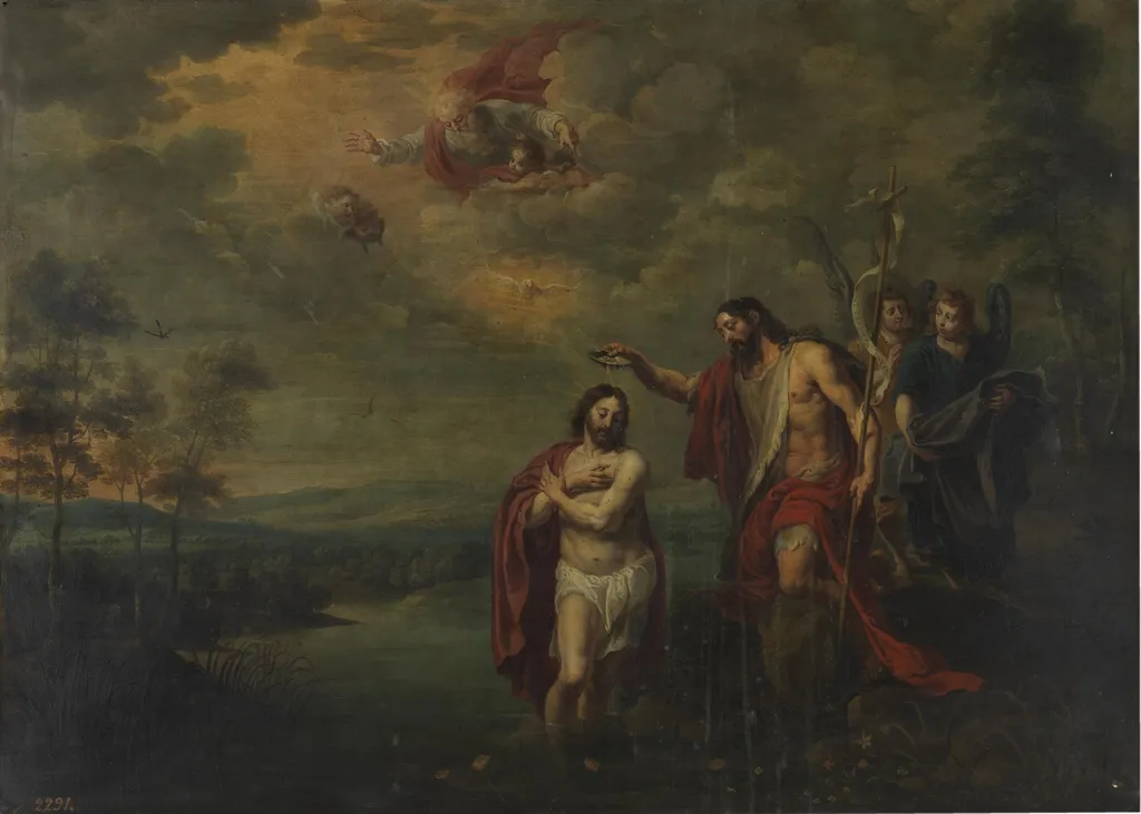 The Baptism of Christ, by Willem van Herp, oil, 1601