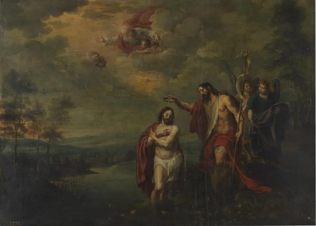 The Baptism of Christ, by Willem van Herp, oil, 1601