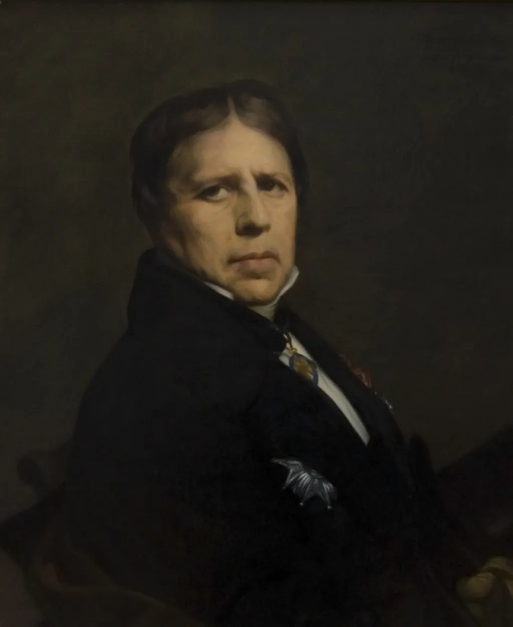 Self-portrait, by Jean Auguste Dominique Ingres, oil, 1864