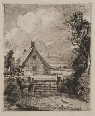 Cottage in a Cornfield, by David Lucas, 1850