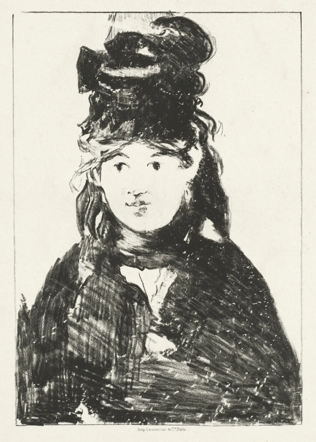 Berthe Morisot, by Édouard Manet, ink, 1873