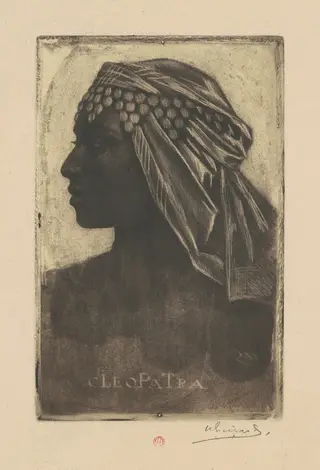 Cleopatra, by Henri-Charles Guérard, ink, 1889