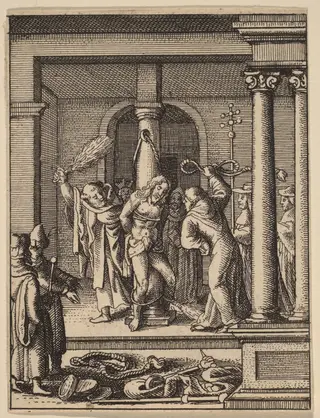The Scourging, by Wenceslaus Hollar, ink, 1642