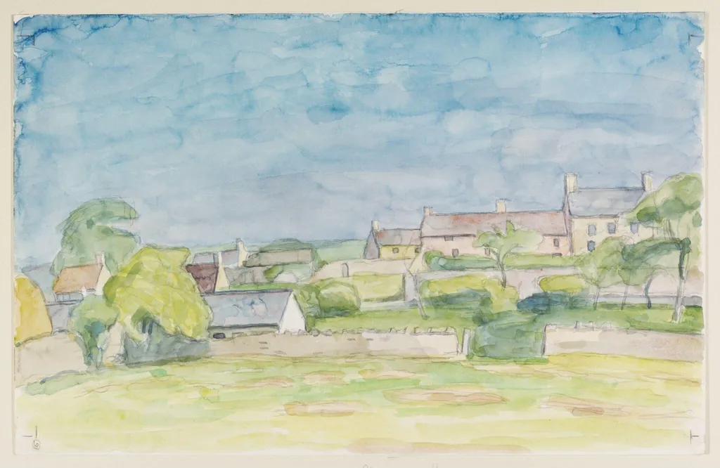 Llysworney, Glamorganshire, by Graham Bell, watercolor, 1940