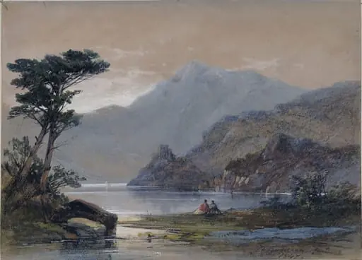 Lake Scenery, by Thomas Charles Leeson Junior Rowbotham, watercolor, 1847