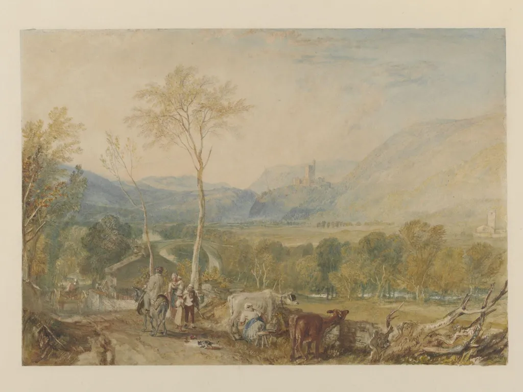 Hornby Castle, Lancashire, from Tatham Church, by Joseph Mallord William Turner, watercolor, 1818