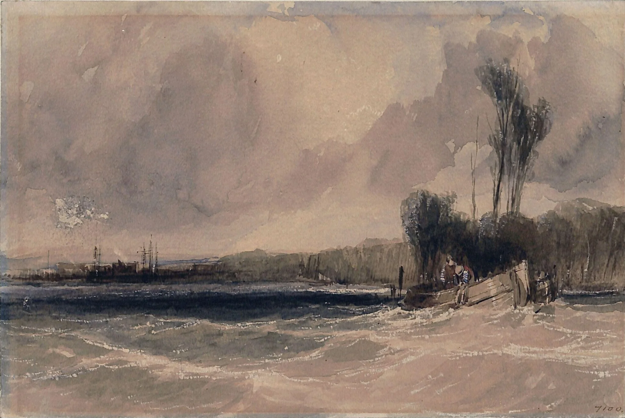 River Scene, detail