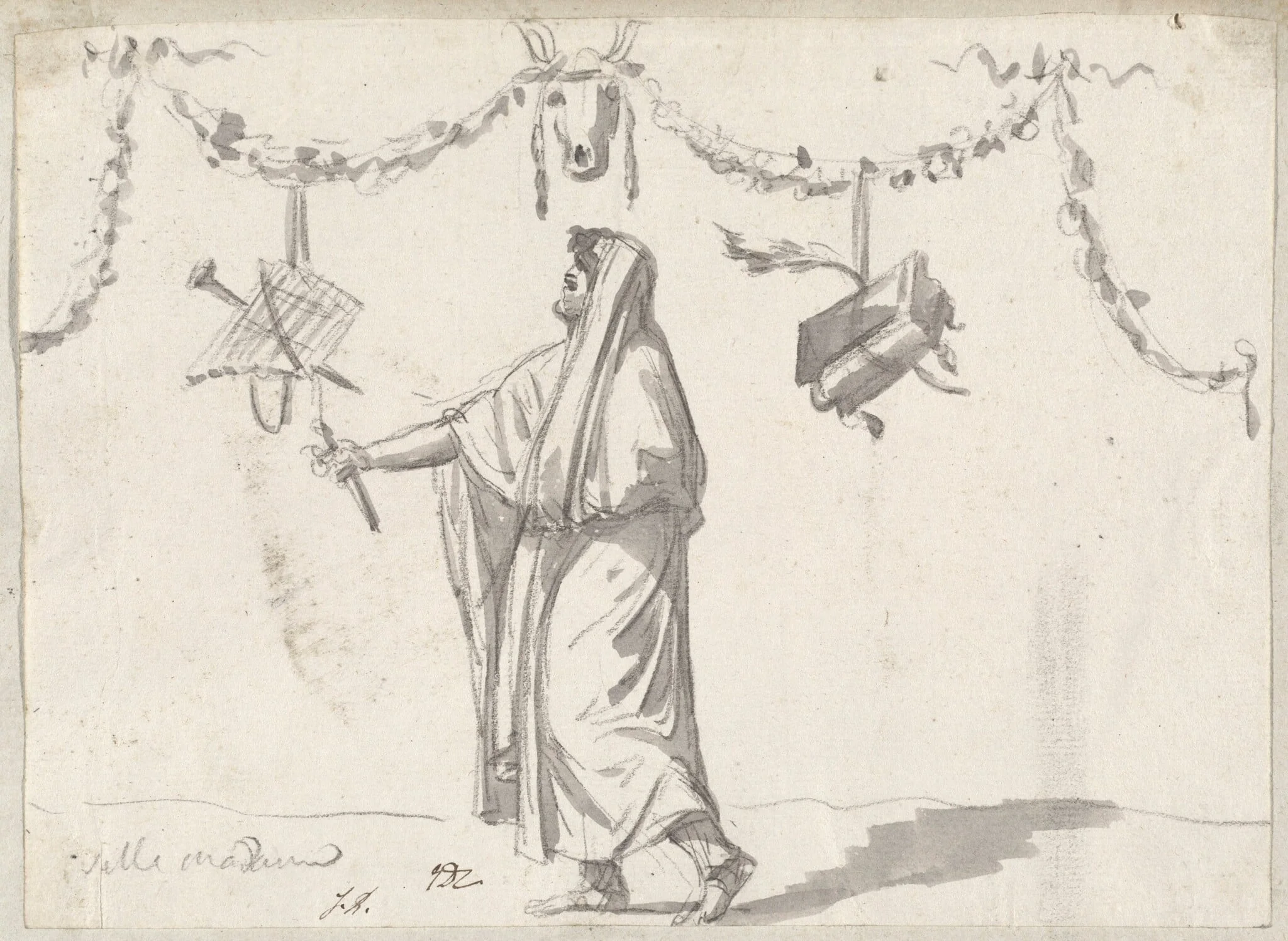 Ornament with a Bearded Man in Ancient Dress, detail