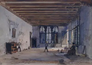 Interior of an old Ducal Palace, Venice, by Carl Friedrich Heinrich Werner, watercolor, 1851