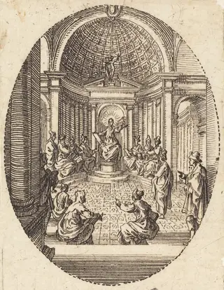 Christ among the Doctors, by Jacques Callot, ink, 1631
