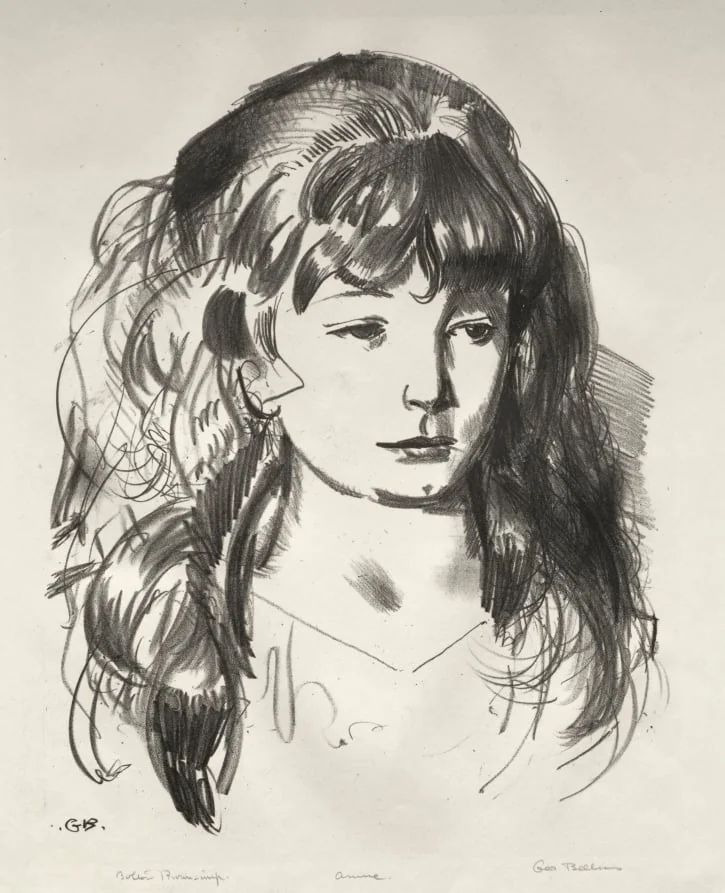 Sketch of Anne, detail