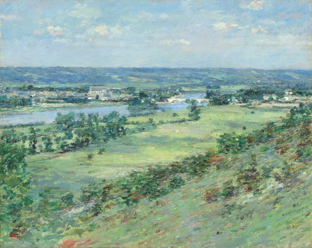 The Valley of the Seine, from the Hills of Giverny, by Theodore Robinson, oil, 1892