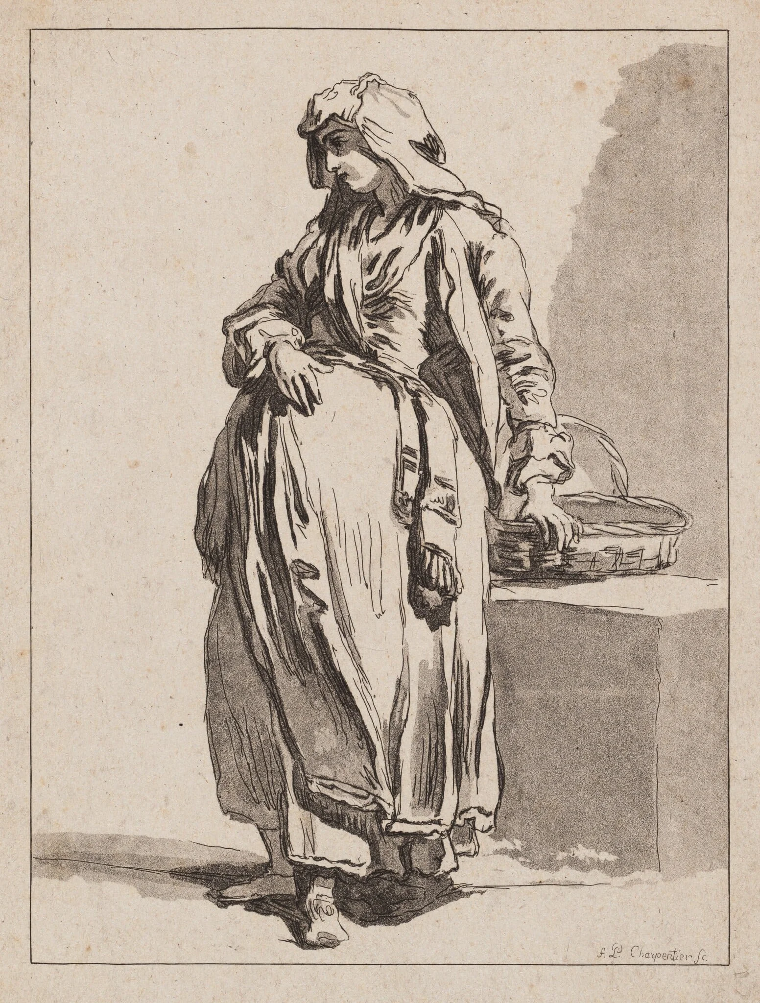 Italian Peasant Woman, detail