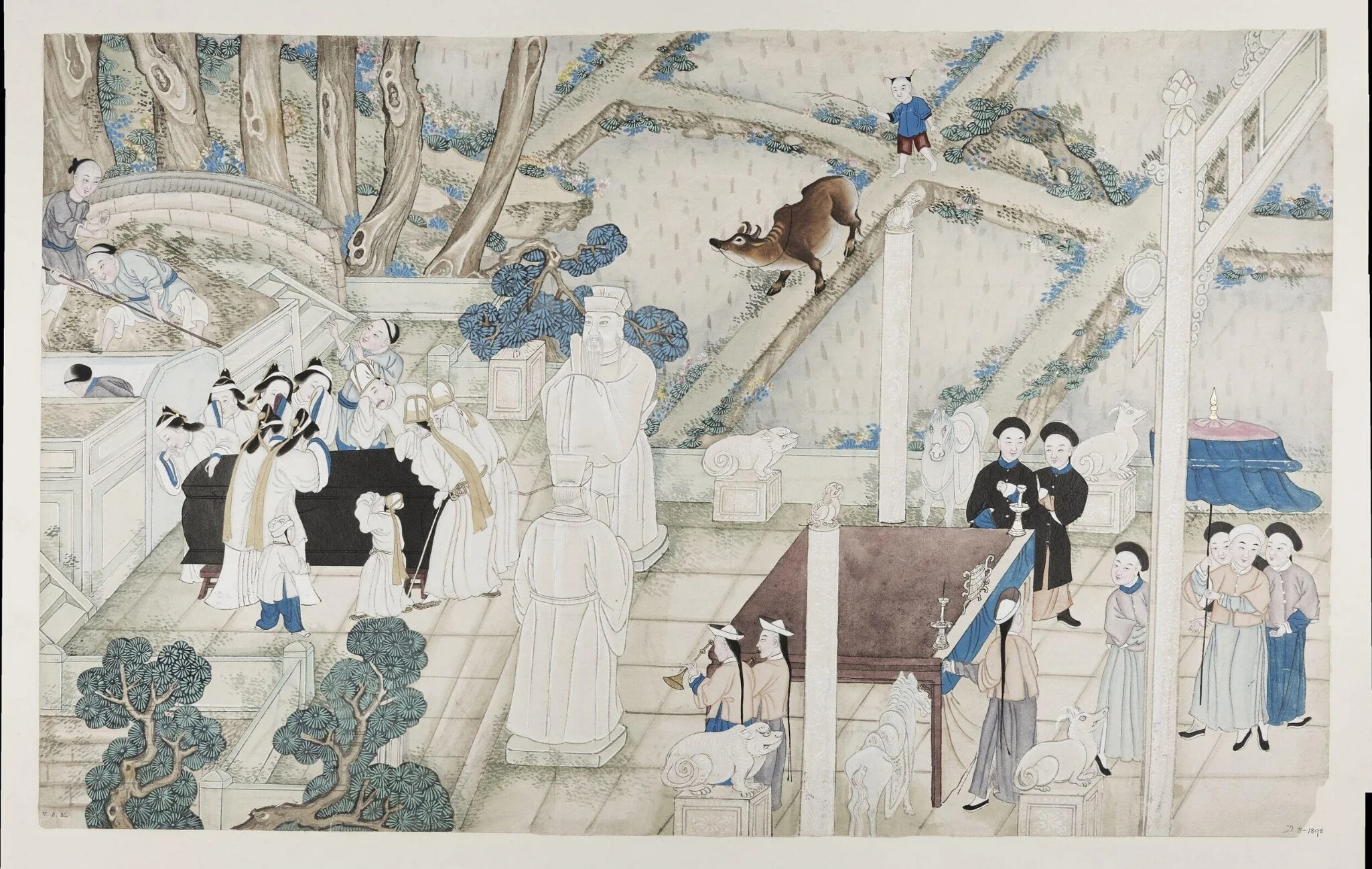 Scene at the tomb, detail