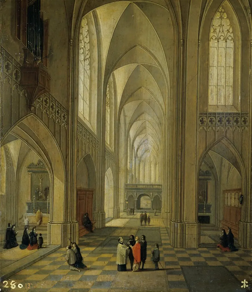 Interior of a Church, by Frans Francken III, oil, 1646