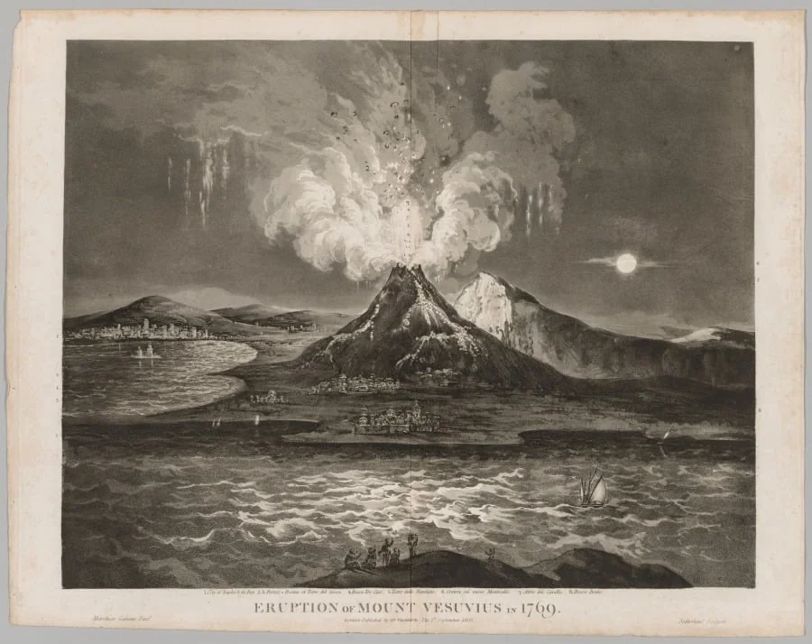 Eruption of Mount Vesuvius in 1769, detail