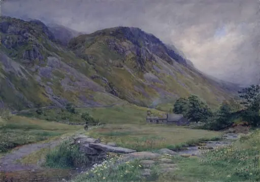 A Misty Morning at Tal-y-Llyn, North Wales, by Robert Tucker Pain, watercolor, 1865