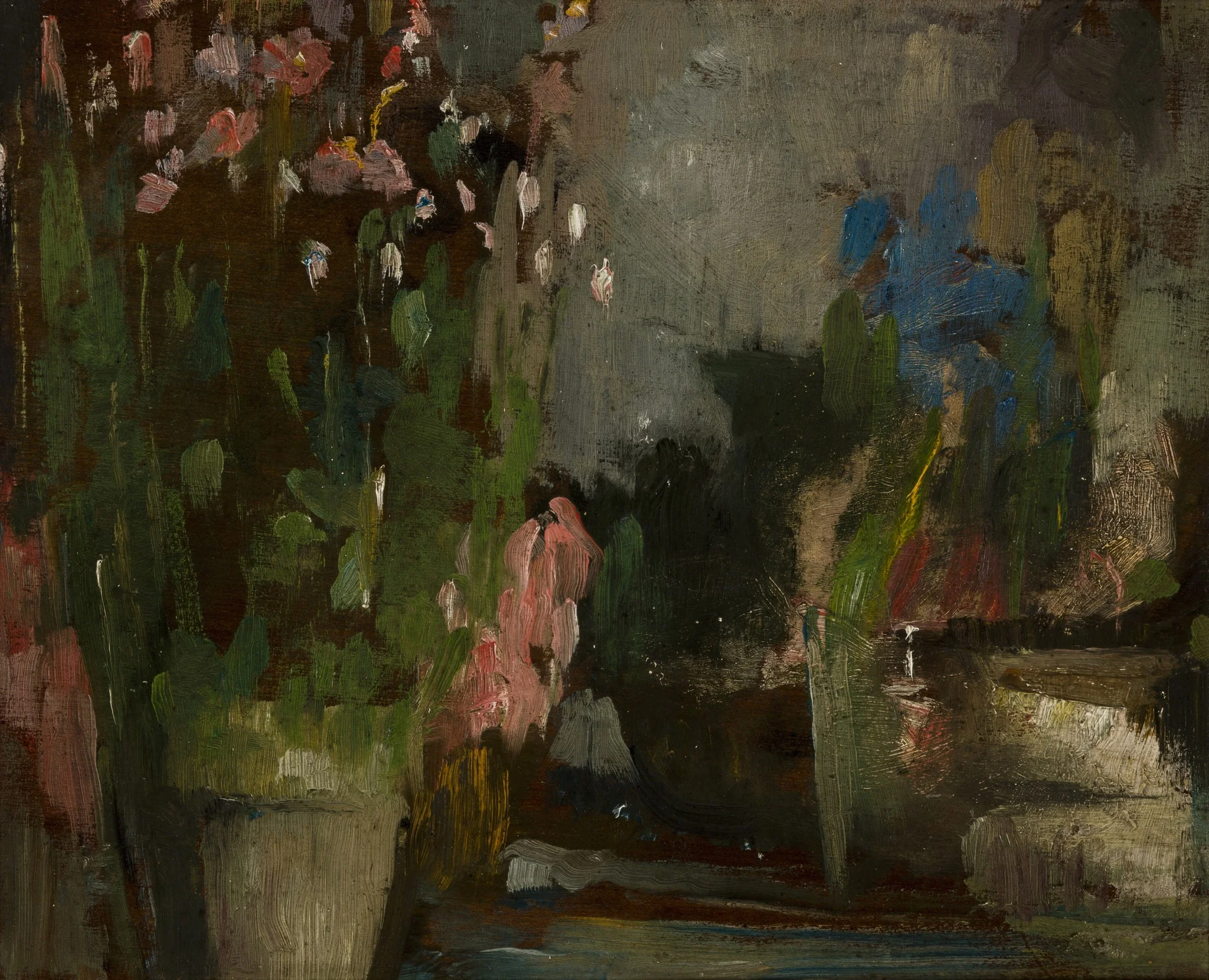 Flowers on a Terrace, detail