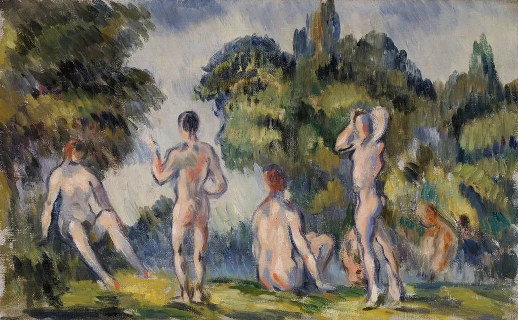 Bathers, by Paul Cezanne, oil, 1896