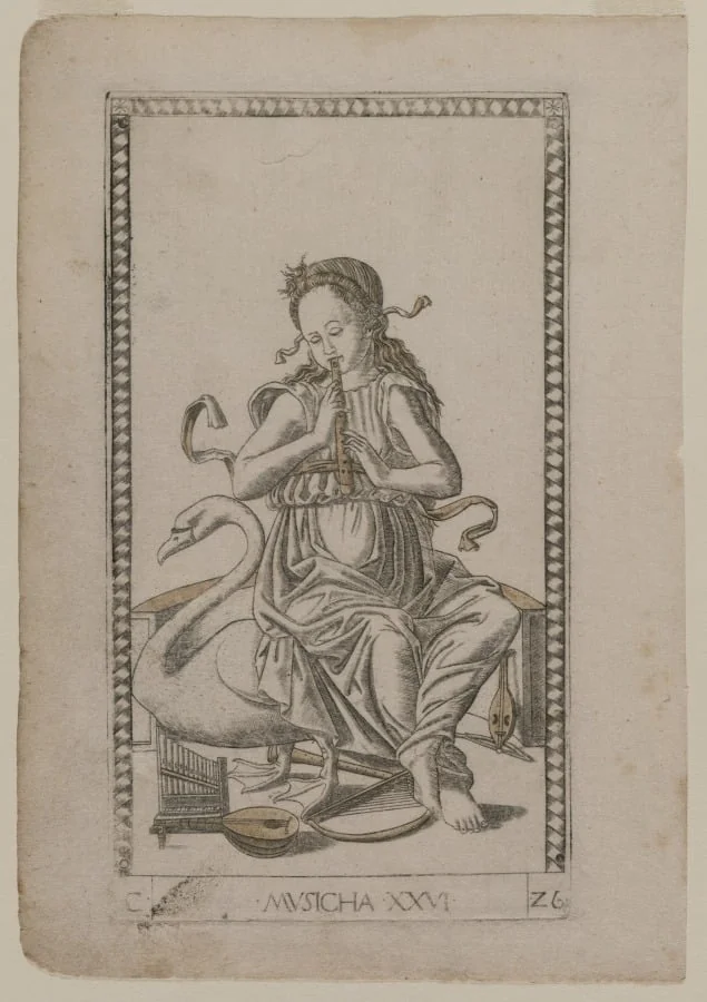 Music (from the Tarocchi, series C: Liberal Arts, #26), detail