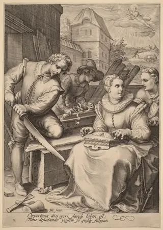 Midday, by Jan Pietersz Saenredam, ink, 1596