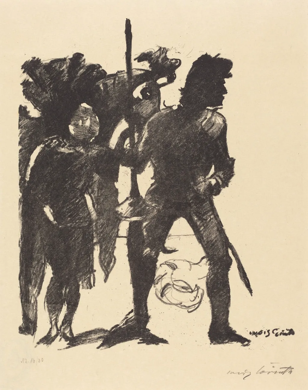 Götz von Berlichingen, by Lovis Corinth, ink, 1920