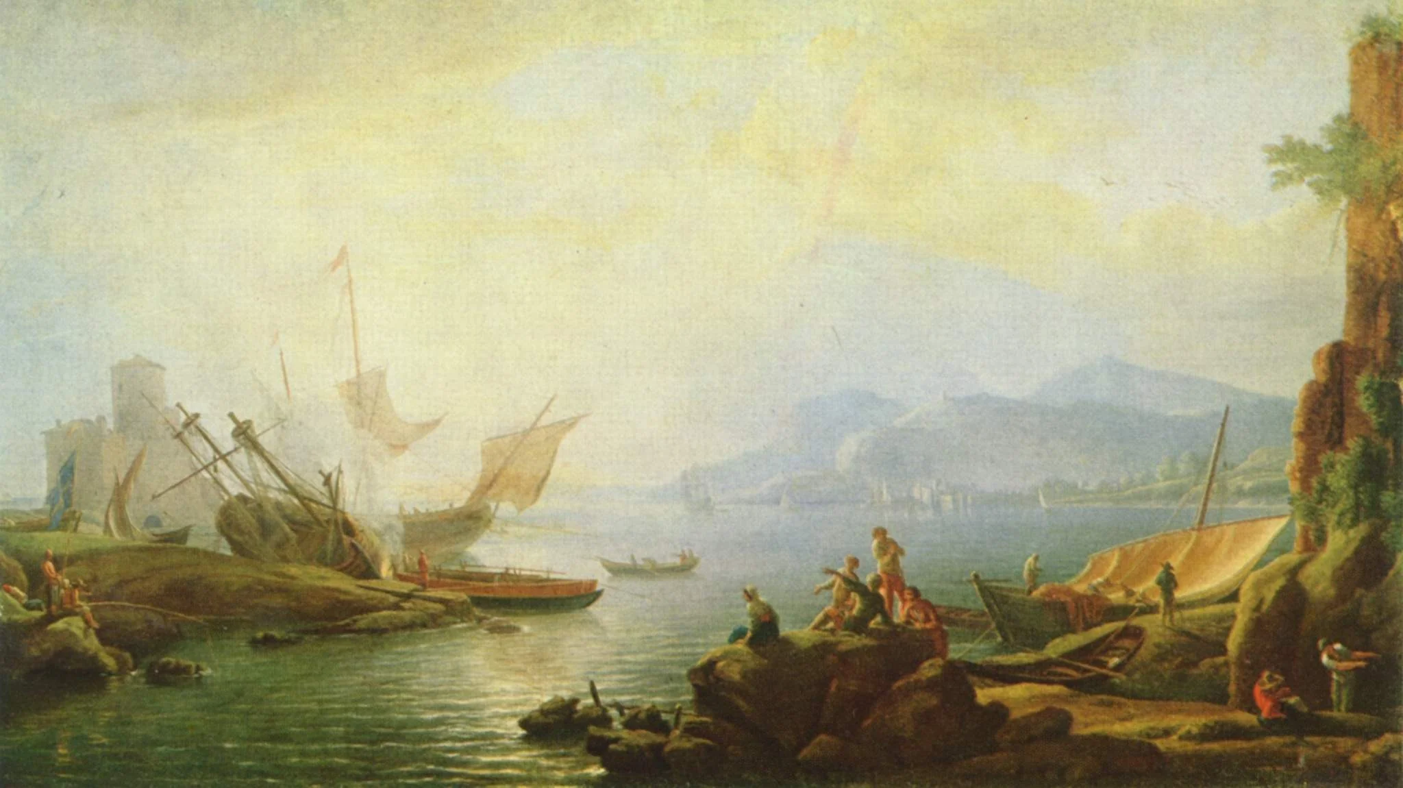 Estuary with Harbour, detail