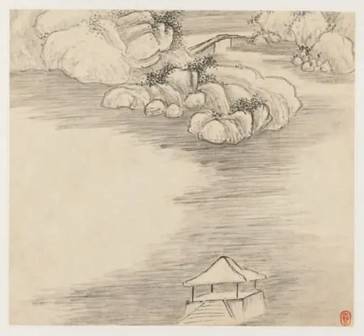 Album of Landscapes: Leaf 3, by Wang Gai, unspecified, 1677