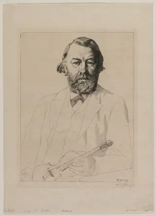 Dr. Joachim, by William Strang, 1887