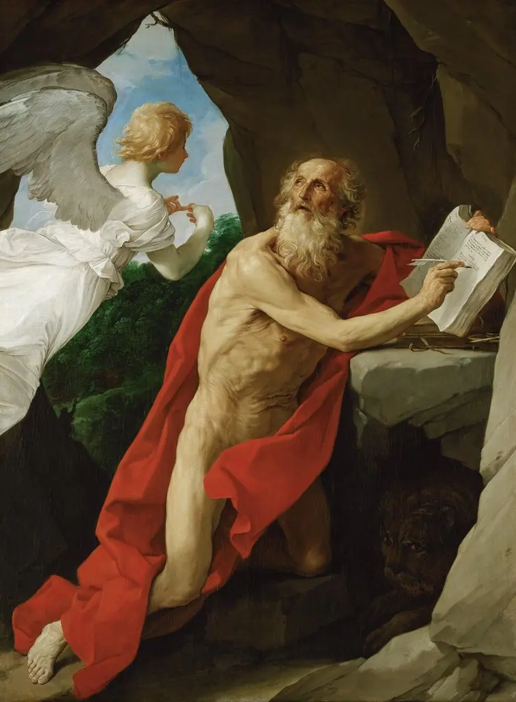 Saint Jerome, by Guido Reni, oil, 1634