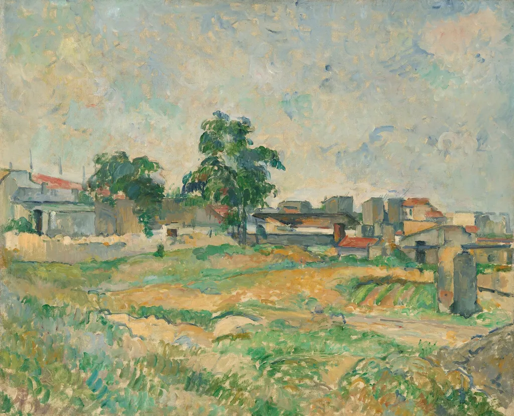 Landscape near Paris, by Paul Cézanne, oil, 1876