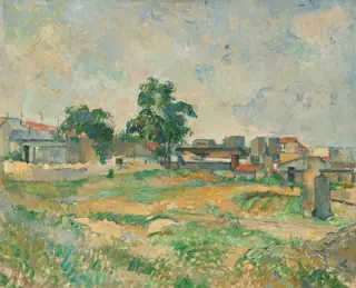 Landscape near Paris, by Paul Cézanne, oil, 1876