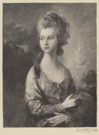 Mrs. Graham, by Timothy Cole, ink, 1930