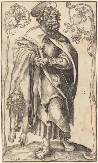 Saint Bartholomew, by Lucas Cranach the Elder, ink, 1512