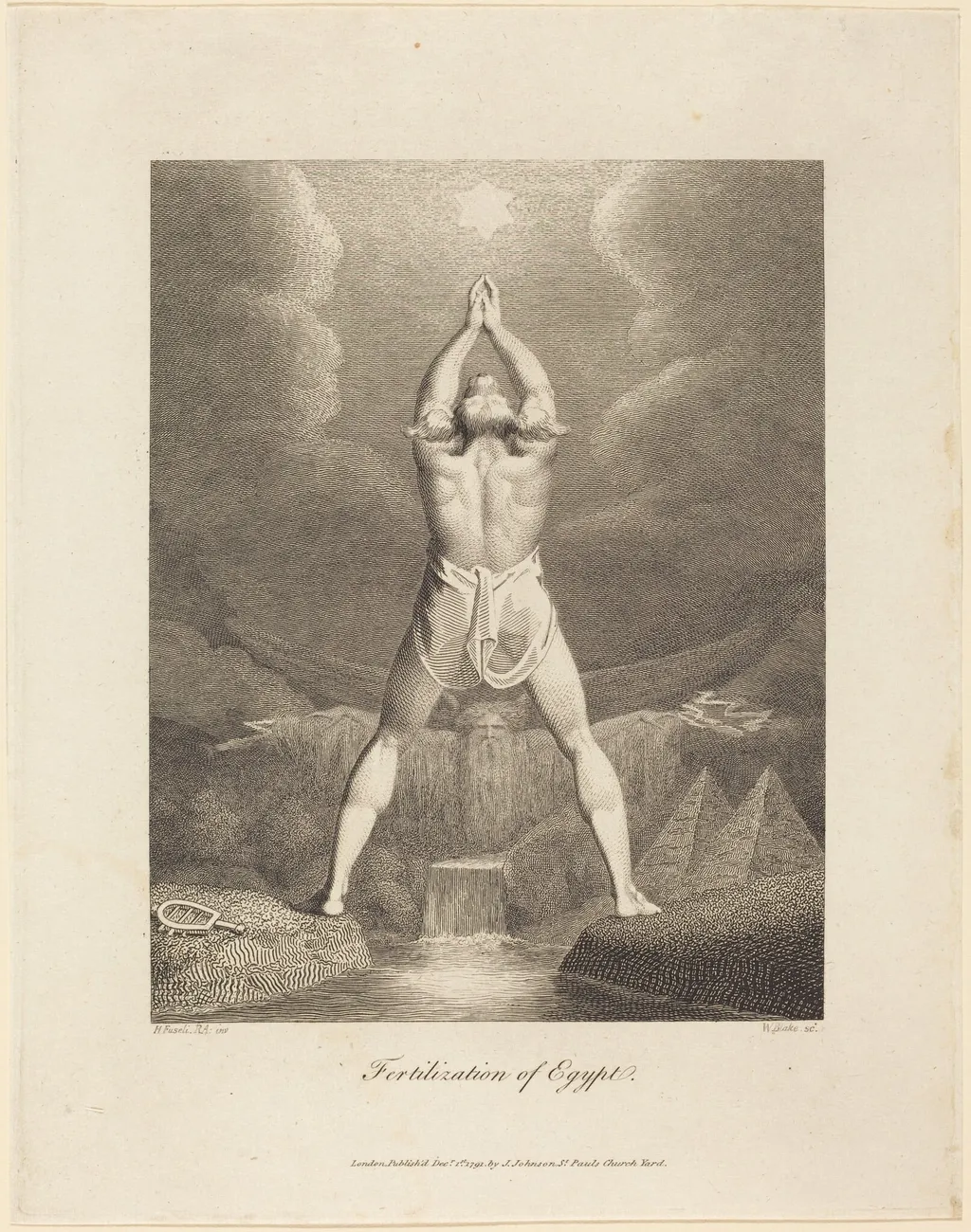Fertilization of Egypt, by William Blake, ink, 1791