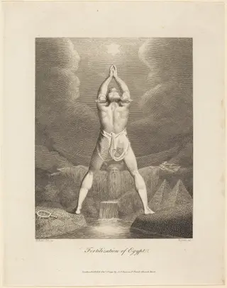 Fertilization of Egypt, by William Blake, ink, 1791