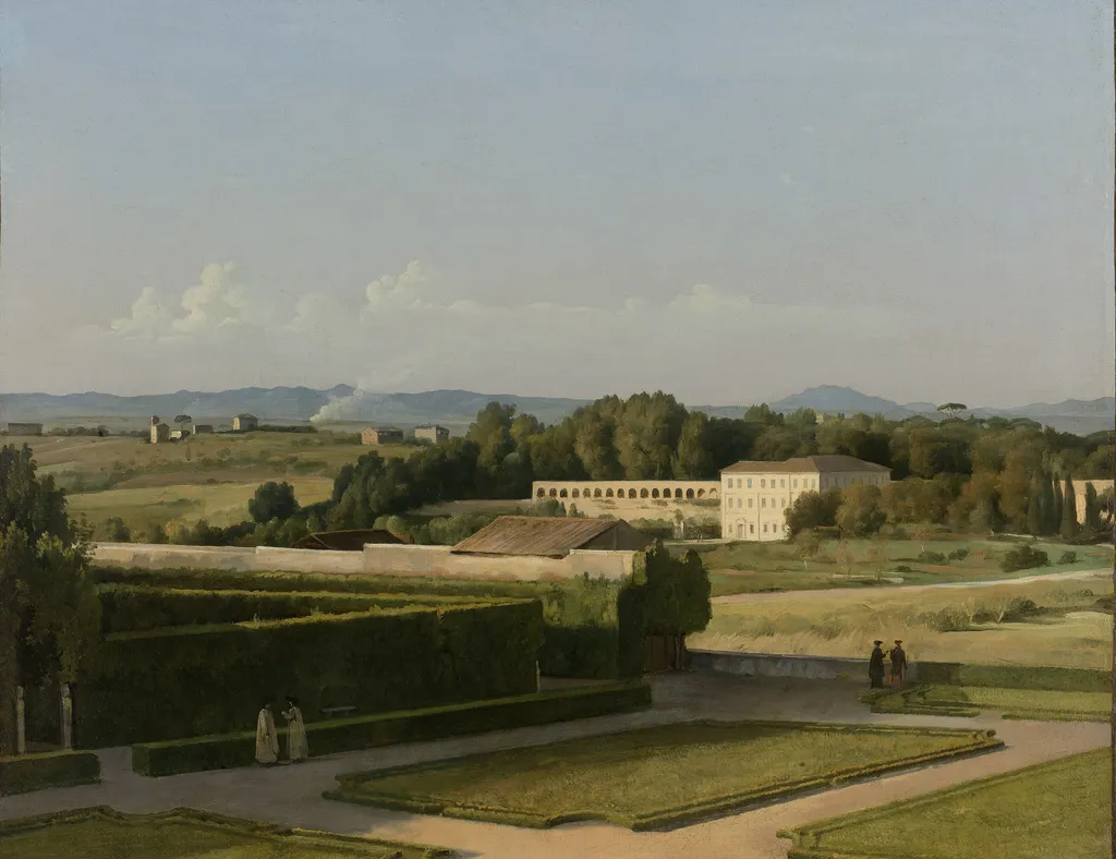 View of the Gardens of Villa Medici, by Michel Martin Drolling, oil, 1811