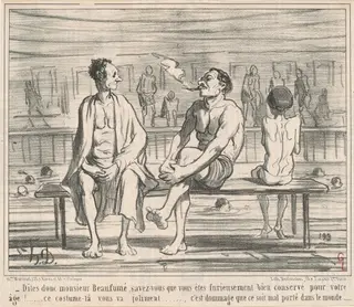 Dites donc, monsieur Beaufumé ..., by Honoré Daumier, ink, 1858