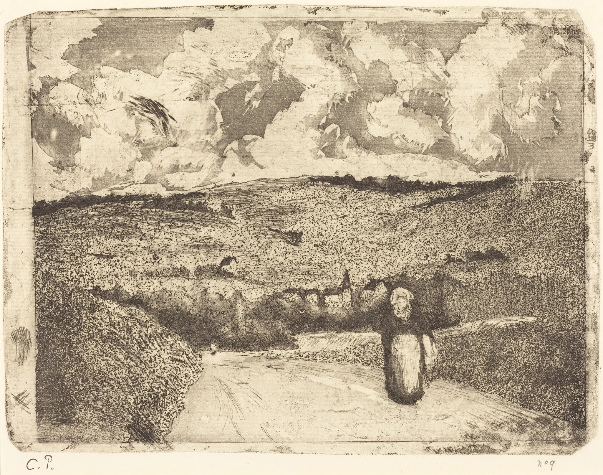 Woman on the Road (La femme sur la route), detail