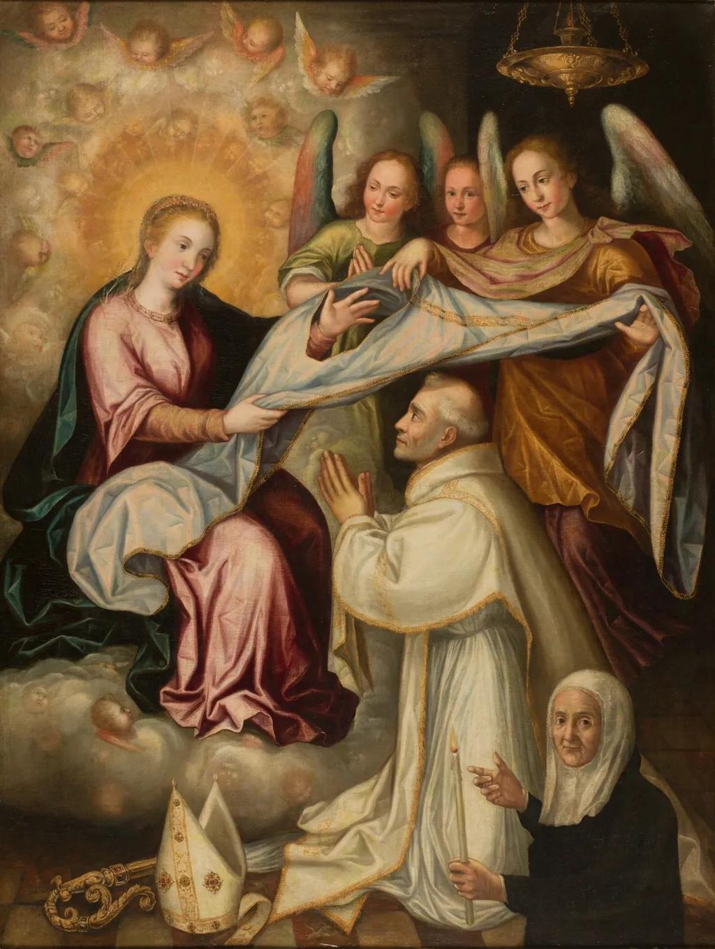 Saint Ildefonso receiving the Chasuble, by Juan Sánchez Cotán, oil, 1600