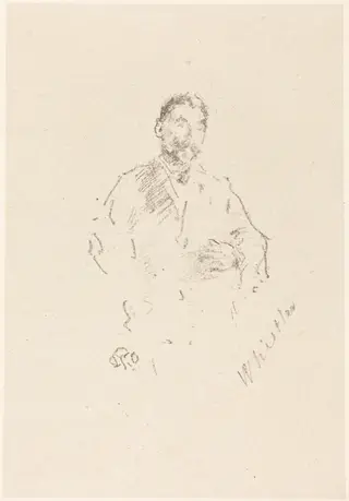 Stéphane Mallarmé, No. 2, by James McNeill Whistler, ink, 1892
