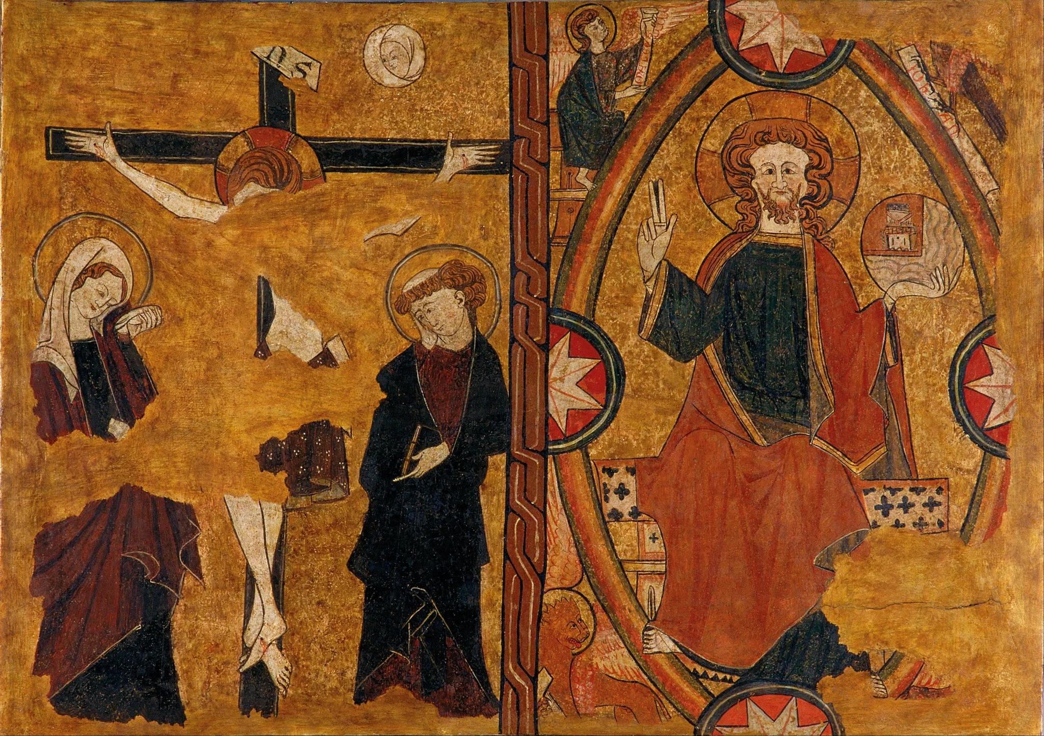 Calvary and Christ in Majesty, detail