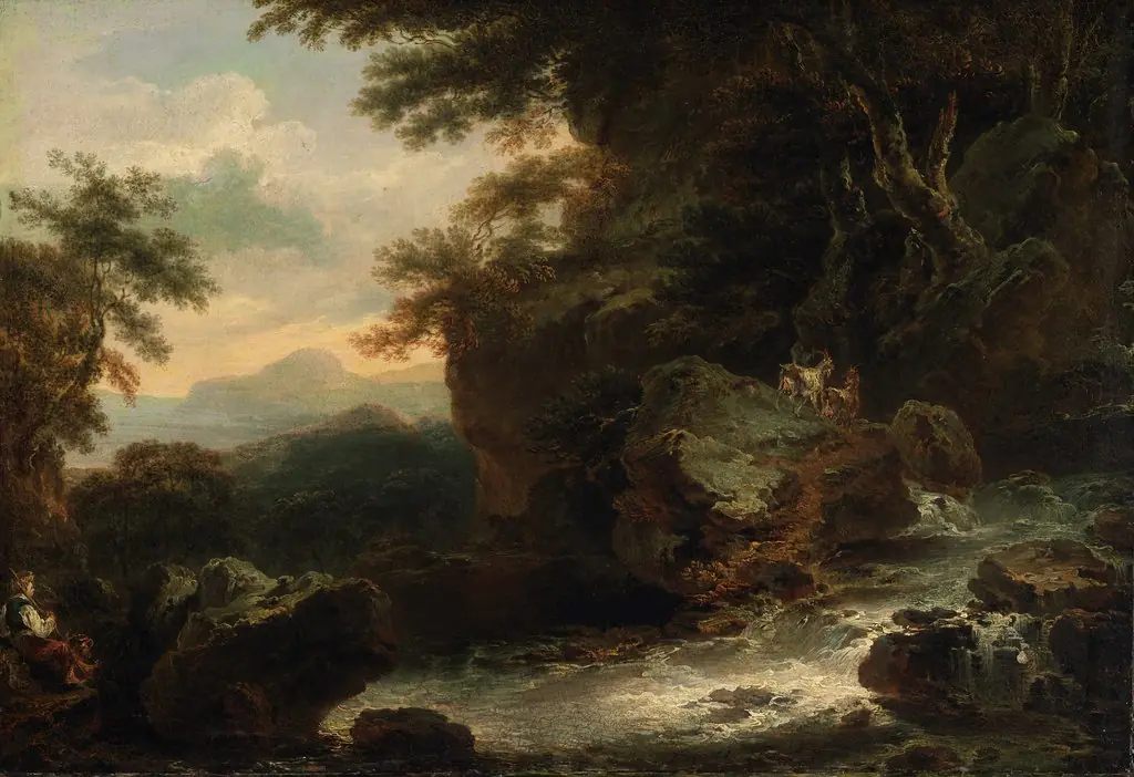 Landscape, by Thomas Sautelle Roberts, oil, 1800