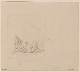 Chinese game players on a mat, by George Chinnery, 16