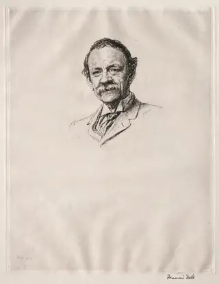 Sir Joseph John Thomson, by Francis Dodd, 1925