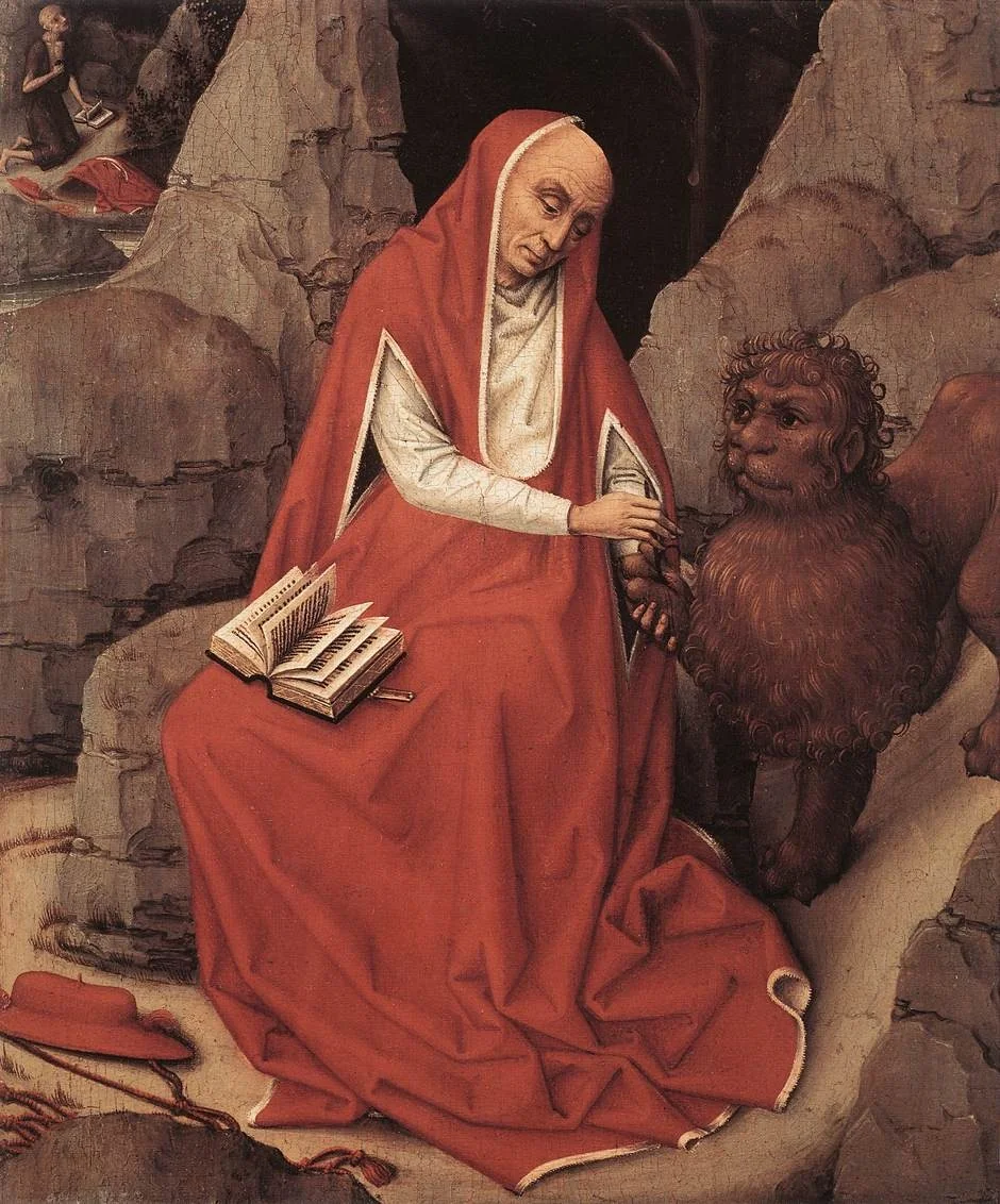 St Jerome and the Lion, detail
