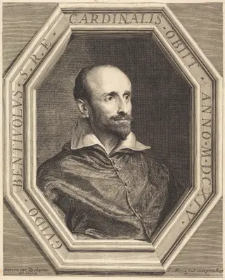 Cardinal Guido Bentivoglio, by Jean Morin, ink, 1625