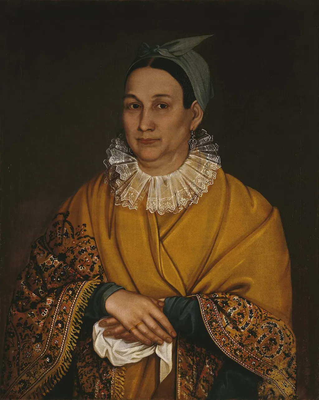 Portrait of a Merchant's Wife, by Ivan Tarkhanov, oil, 1836