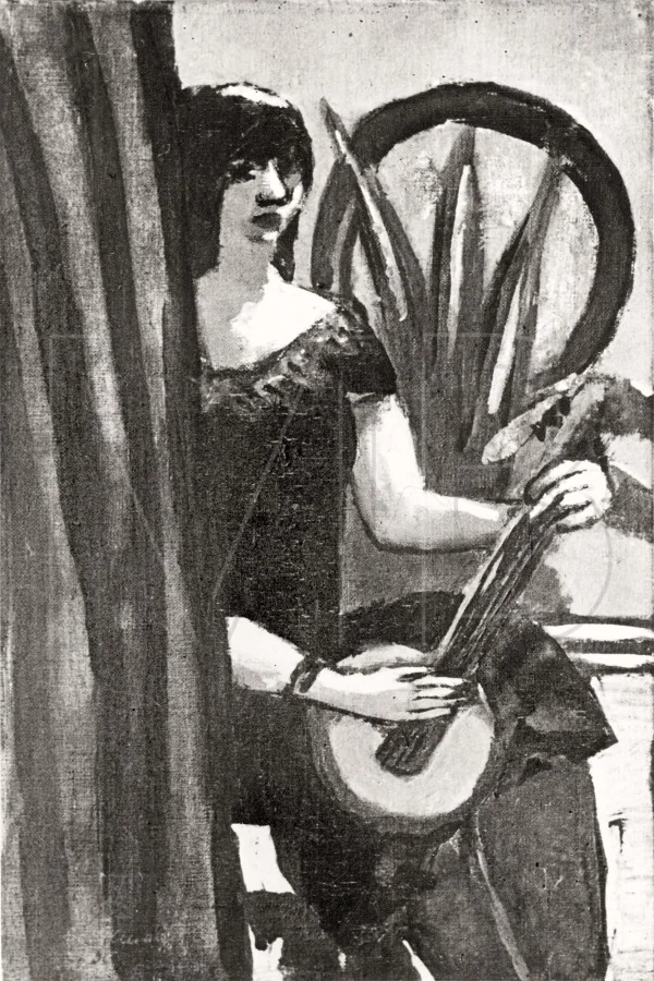 Lute Player, detail